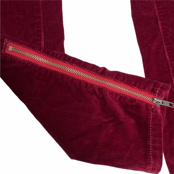 Pilcro + The Letterpress Red Corduroy Zipper Jeans - Picture 5 of 12